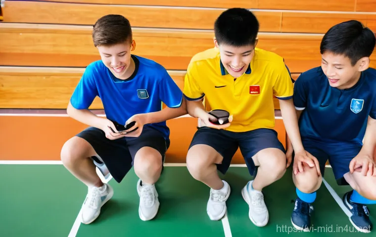 중학교 체육 수업 운영법 - **Prompt:** A vibrant and dynamic physical education class for middle school students in Vietnam, tr...