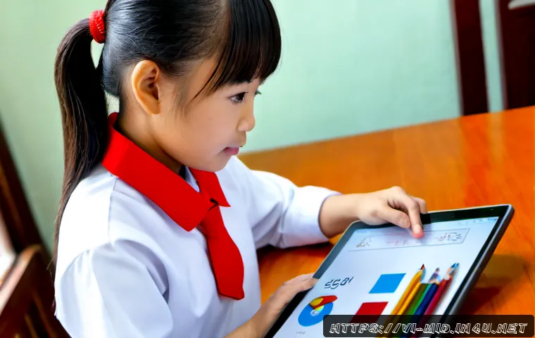 Home 17 중학교 학습 앱 추천 - Photorealistic Vietnamese middle school student in a neat white school uniform studying at a bright ...